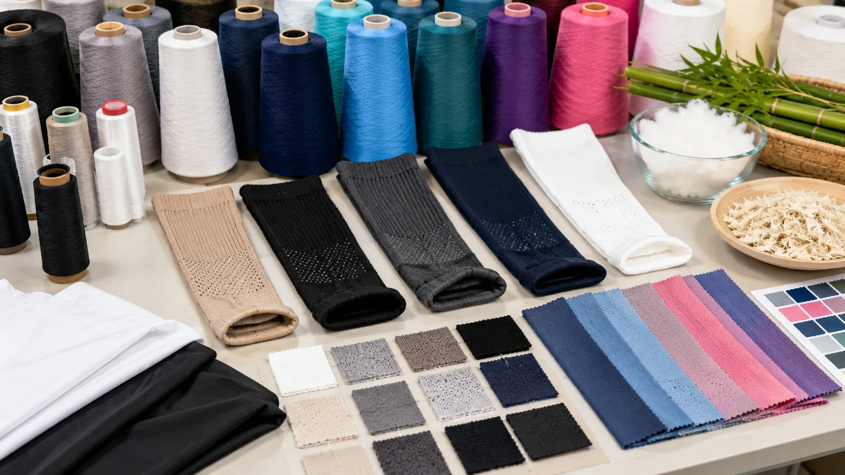 Bamboo fiber plus size compression socks private label material guide