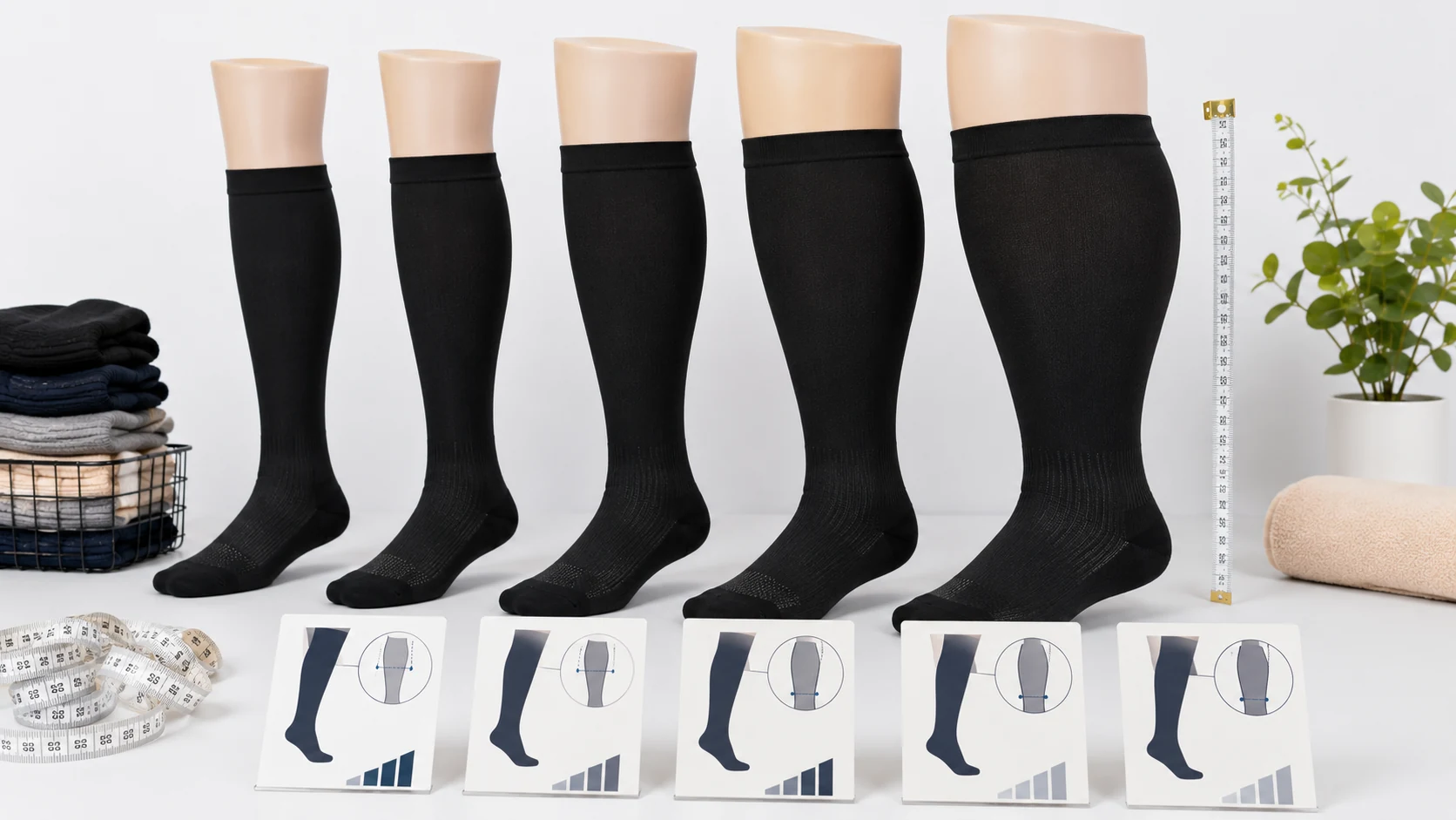 Wide calf vs plus size compression socks