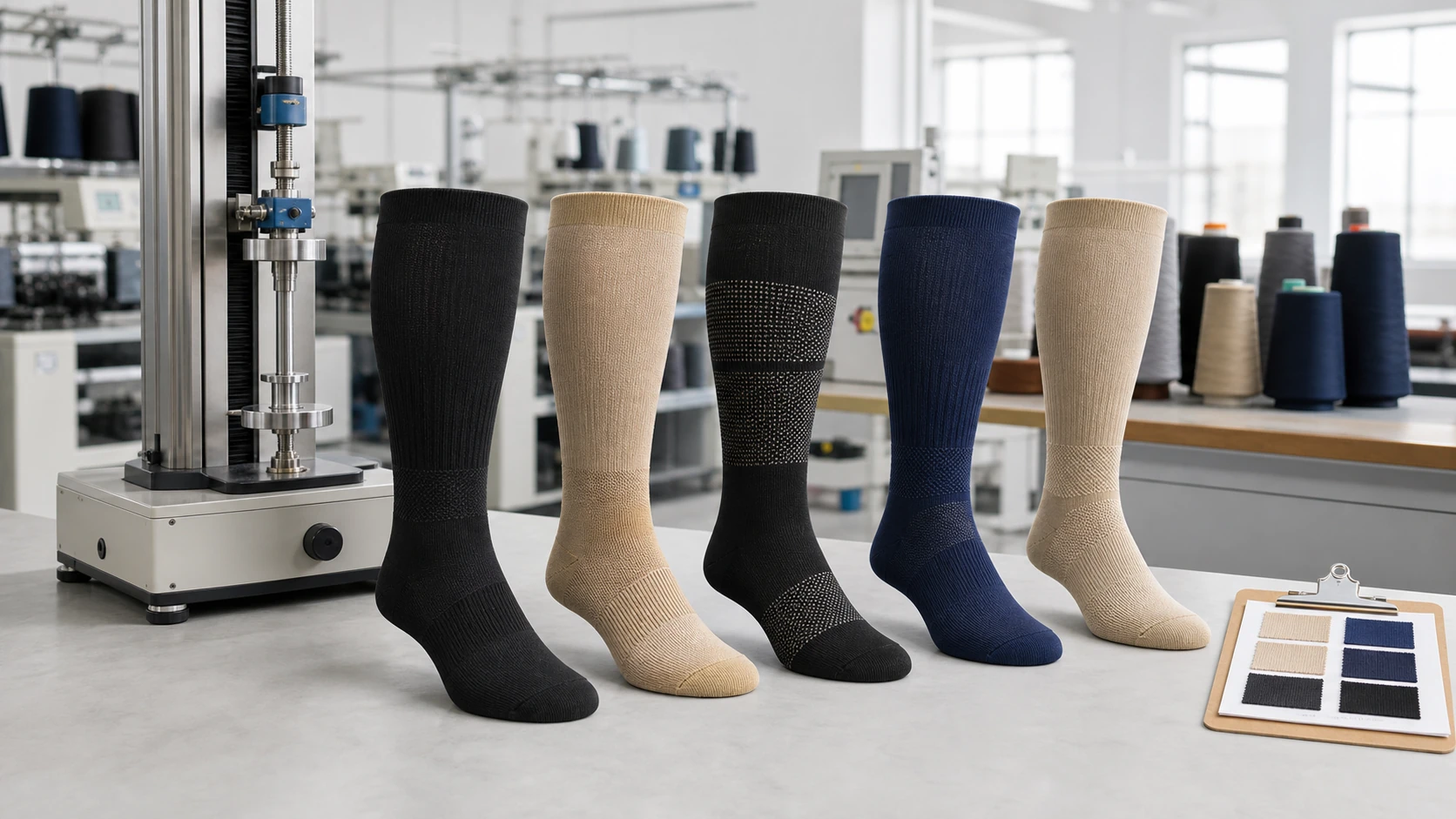 Compression level testing for plus size and wide calf compression socks