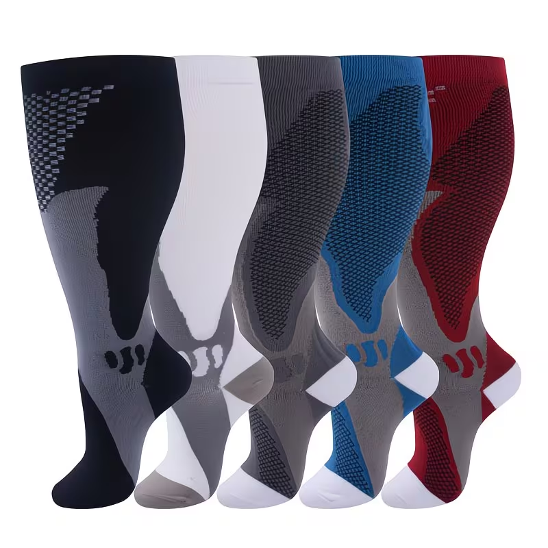 Sport support panel plus size compression socks product style reference